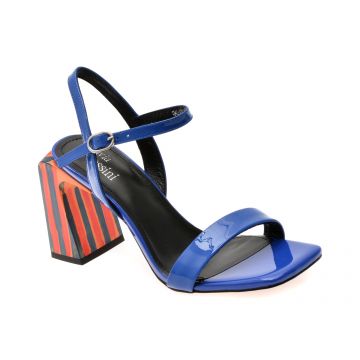 Sandale FLAVIA PASSINI albastre, 1949, din piele naturala lacuita
