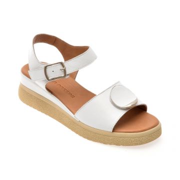 Sandale FLAVIA PASSINI albe, 13221, din piele naturala
