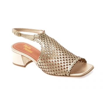 Sandale FLAVIA PASSINI aurii, 356719, din piele naturala