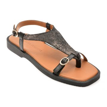 Sandale FLAVIA PASSINI negre, 13230, din piele naturala