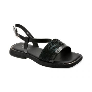 Sandale FLAVIA PASSINI negre, 1387G11, din piele naturala lacuita