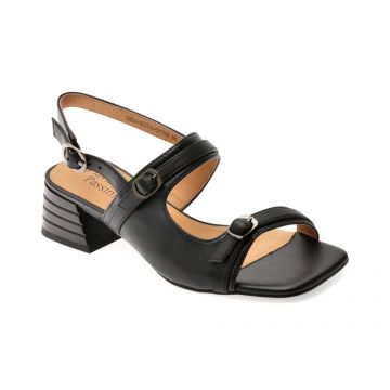 Sandale FLAVIA PASSINI negre, 3H260, din piele naturala