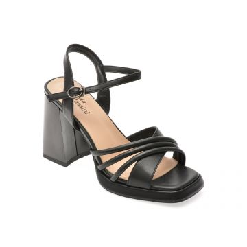 Sandale FLAVIA PASSINI negre, V1083, din piele intoarsa