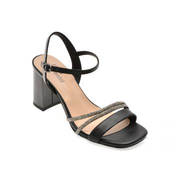 Sandale FLAVIA PASSINI negre, X8718, din piele naturala