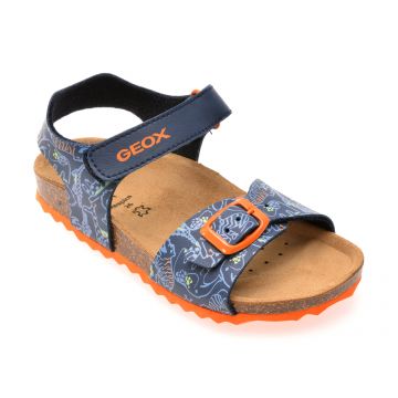 Sandale GEOX bleumarin, J028LB, din piele ecologica