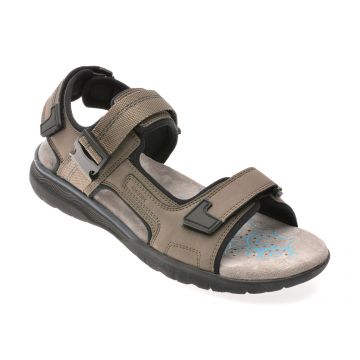 Sandale GEOX gri, U55ELB, din piele ecologica
