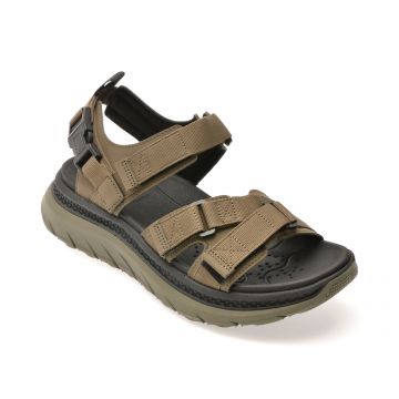 Sandale GEOX kaki, U55L0A, din piele ecologica