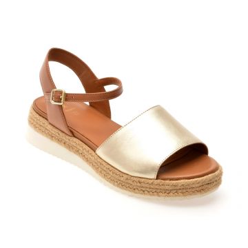 Sandale GEOX maro, D55SRC, din piele naturala