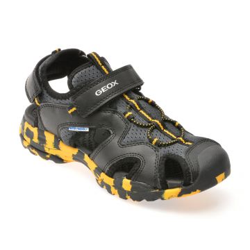 Sandale GEOX negre, J450RC, din material textil