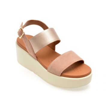 Sandale GEOX nude, D45M1A, din piele intoarsa