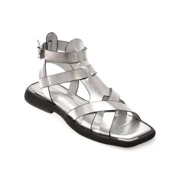 Sandale GRYXX argintii, 2898, din piele naturala