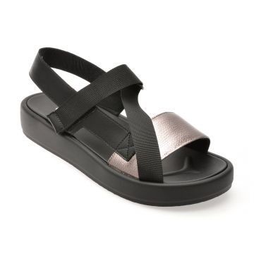 Sandale GRYXX argintii, 5007, din piele naturala