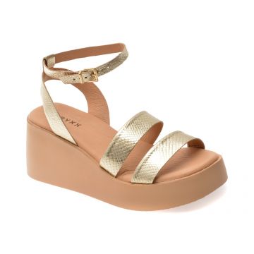 Sandale GRYXX aurii, 366003, din piele naturala