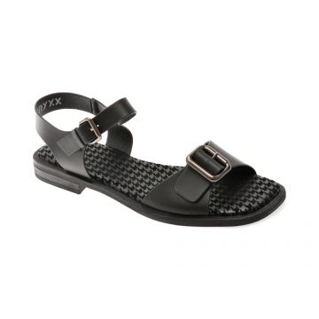 Sandale GRYXX negre, 1352H19, din piele naturala