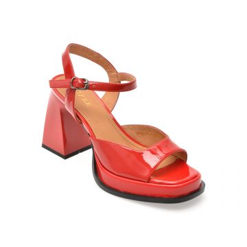 Sandale GRYXX rosii, 22L956, din piele naturala lacuita