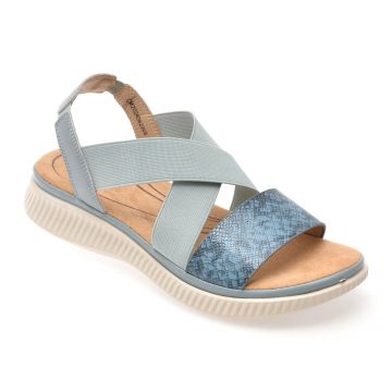 Sandale IMAGE albastre, 82908, din piele naturala