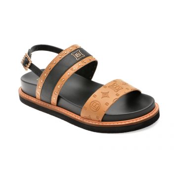 Sandale LAURA BIAGIOTTI maro, 9078, din piele ecologica