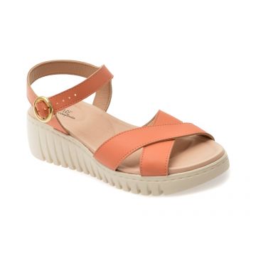 Sandale MODARE portocalii, 7197101, din piele ecologica