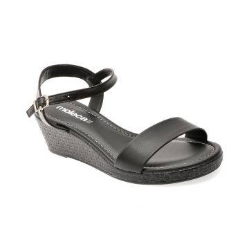Sandale MOLECA negre, 5512102, din piele ecologica