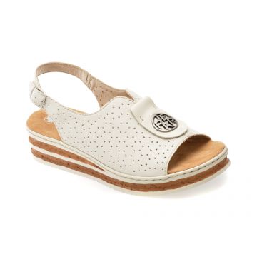 Sandale RIEKER bej, 62902, din piele naturala