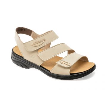 Sandale RIEKER bej, 64573, din piele naturala