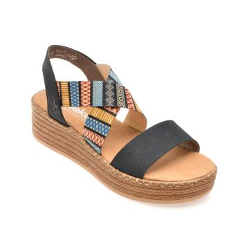 Sandale RIEKER bleumarin, V4551, din piele ecologica