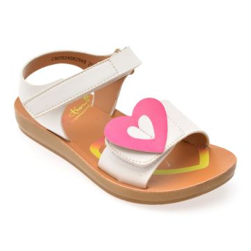 Sandale SELECTION KIDS albe, 82948, din piele ecologica