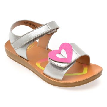 Sandale SELECTION KIDS argintii, 82948, din piele ecologica
