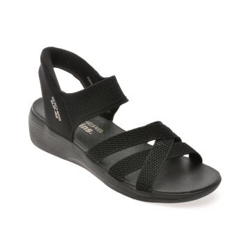 Sandale SKECHERS negre, ARYA, din material textil