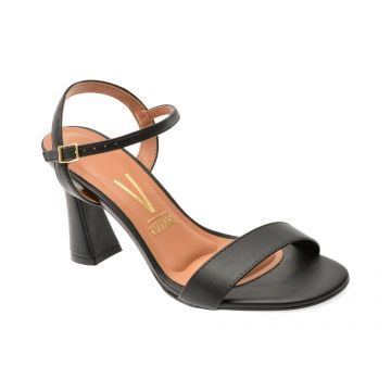Sandale VIZZANO negre, 6517100, din piele ecologica