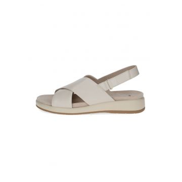 Sandale wedge de piele