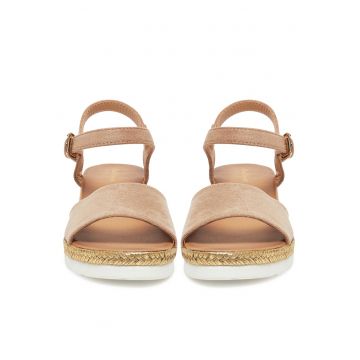 Espadrile dama  bej - tesatura