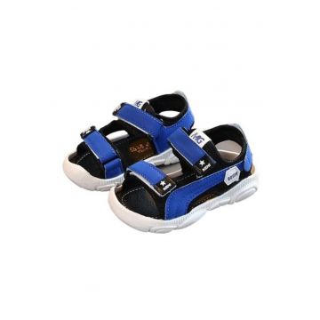 Sandale Albastre Pentru Baietei - Textil - Albastru - Uni - Casual - Baieti - Albastru - Cauciuc - pentru mers - Albastru
