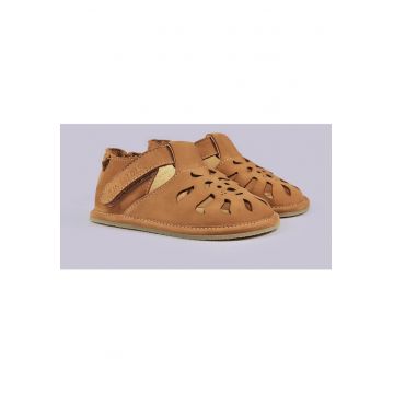 Sandale Barefoot din piele naturala - Chandu - Maro - Maro