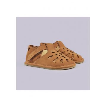 Sandale Barefoot din piele naturala - Chandu - Maro