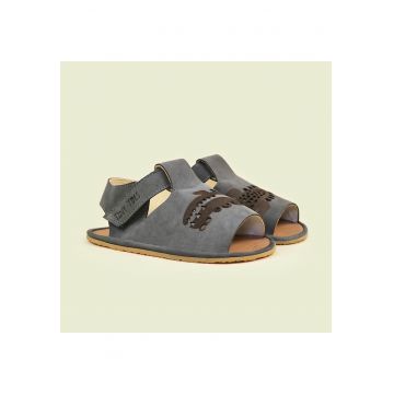 Sandale Barefoot din piele naturala - Croc - Gri