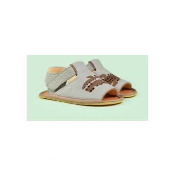 Sandale Barefoot din piele naturala - Gator - Gri - Gri