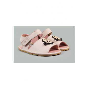 Sandale Barefoot din piele naturala - Kiko - Roz - Roz pal