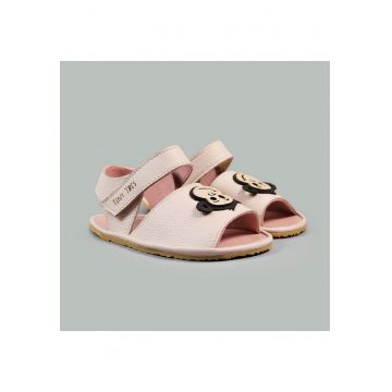 Sandale Barefoot din piele naturala - Kiko - Roz