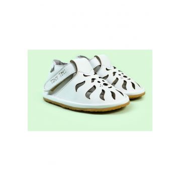 Sandale Barefoot din piele naturala - Kimba - Alb - Alb