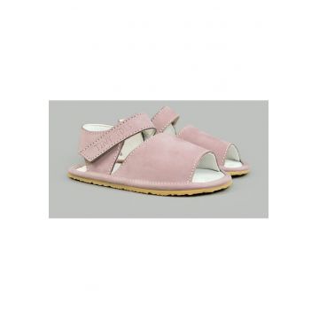 Sandale Barefoot din piele naturala - Nadeis - Roz - Roz pal