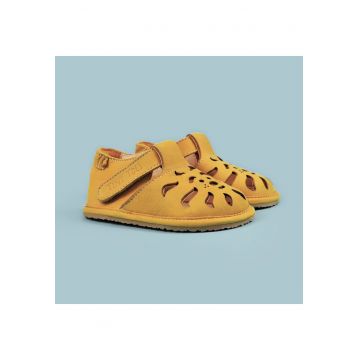 Sandale Barefoot din piele naturala - Nahal - Galben