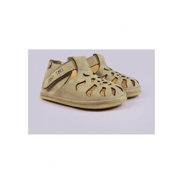 Sandale Barefoot din piele naturala - Tally - Bej - Bej