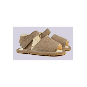 Sandale Barefoot din piele naturala - Zadeis - Maro - Maro