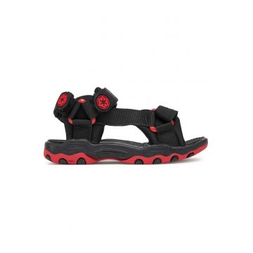 Sandale copii  CP76-SS25-343SW - textil - negru/rosu