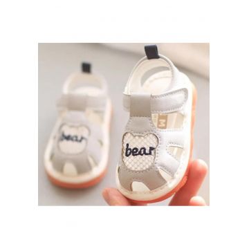 Sandale  Cu Piuitoare - Model Bear - Piele Ecologica - Velcro - Baieti