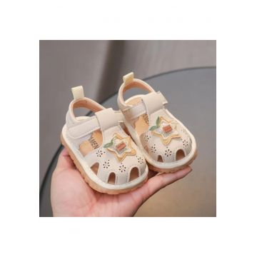 Sandale  Cu Piuitoare - Model Star - Piele ecologica - Velcro - Fete