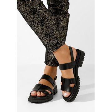 Sandale cu talpa groasa Auvia negre