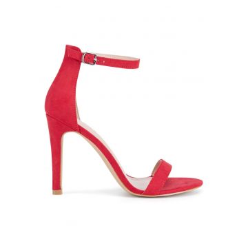 Sandale cu toc dama  SS13814 - Rosu
