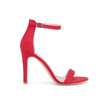 Sandale cu toc dama  SS13814 - Rosu